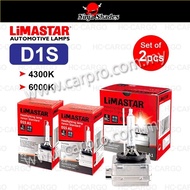 LIMASTAR 2Pcs HID Xenon Headlight Bulb 4300K, 6000K D1S A1 QUALITY