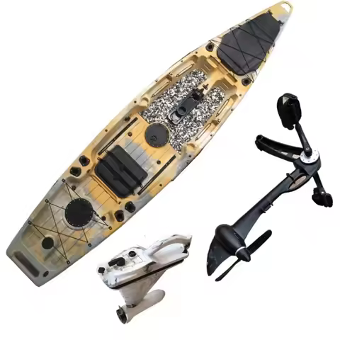 Upper Right KA34 13FT 390 * 95 * 35cm 45kg Single Fisherman Kayak Travel Kayak with Pedal Drive Fish