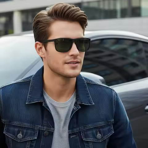 New Retro Fashion Glasses Sunglasses Square Sunglasses Outdoor Sunglasses Men's Sunglasses 3237