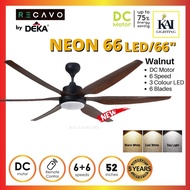Recavo Ceiling Fan (66 Inch) 6+6 Speed LED Lighting Remote Control Fan Neon 66 LED, BIG CEILING FAN