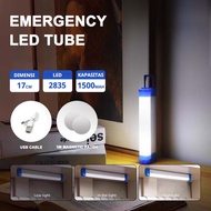 【Garansi 1 tahun】lampu neon led panjang T7 usb bolam let portable emergency lamp darurat mati lampu 