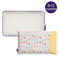 【ClevaMama】護頭型嬰兒枕(0-12M適用)+幾何黃枕套