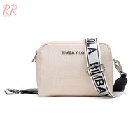 RR Women Shoulder Bags Bimba Y LOLA Crossbody Bag Letter Design Wide Shoulder Strap Nylon Bag for Daily Casual