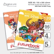 [Lot 10Q] A5 Size Student Notebook (205x155mm) 96 pages 120gsm Thick Paper Futurebook