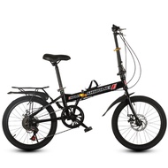 ST&amp;💘20Inch Folding Variable Speed Bike Disc Brake Male and Female Adult Student Bicycle Children Adult Foldable and Port