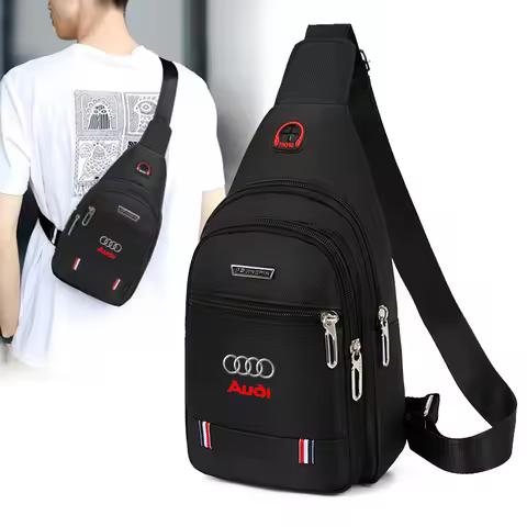 Car Small Backpack Messenger One-shoulder Bag Travel Bag For Audi Sline A3 A1 A4 B8 B7 A6 C7 A5 A7 A
