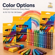 Kids Crayon Set 6/8/12/24 Colors Non Toxic Oil Pastel Colour Crayon Art Drawing Supplies Stationery 