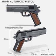 Military AWM Sniper Rifle M416 Assault Building Block 98K Winchester Rifle Bricks Modle Set Can Fire