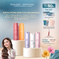 Exfoliating Skin Cycling Bundle - Micro Peeling serum, Vitamin C, Renew You, Crystal Secret, Hydra R