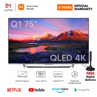 (Official) Xiaomi Mi TV Q1 75 Inch QLED TV 4K Smart Android TV 120Hz Display 2GB RAM 32GB STORAGE WIFI bluetooth 5.0 Android 10.0 Smart TV Television Google Playstore Youtube Chromecast built in