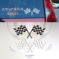 Waving Flag F1 Car Sticker / Stiker Kereta