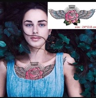 Tattoo Tatto Tato Temporary Temporer 3D Motif Bunga Melati Mawar Bougenvile - Tattoo Tubuh Punggung