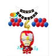 Birthday decoration set, birthday decoration, iron man balloon, birthday balloon decoration set, bir