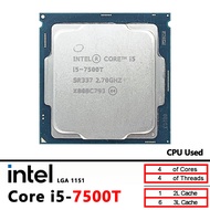 Intel | i5 7500T Intel Core i5-7500T 2.7 GHz Used Quad-Core Quad-Thread CPU  6M 35W LGA 1151