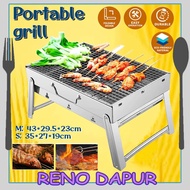 Portable BBQ Grill Outdoor Foldable Barbeque Camping Hiking Charcoal Grill Stainless Steel Barbeque 