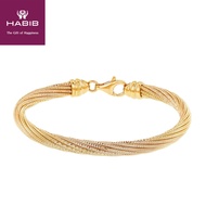 HABIB Oro Italia 916 Cavo Rose and Yellow Gold Bangle GB8528(R)-BI (22K Gold)