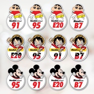 Car Sticker Fuel Tank Gasohol E20 91 95 Cute Cartoon Pattern V2