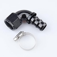 Black Aluminum 90 Degree -12AN AN12 Swivel Female to barb 3/4" 3/4 inch 19.05mm One Piece Push Lock/