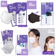 hot sale ❤Authentic Air Queen FFP2 Adult Face Mask White Nano Breeze Black Korea kf94(airqueen soomlab airbon)♀