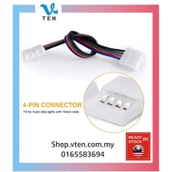 4Pin 10mm LED Strip Connector Cable For 5050 2835 RGB LED Strip Light Middle Connector For LED Strip
