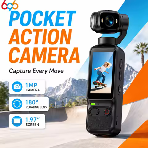 100W Sports Camera 1.97-inch TYPE-C Charging Album Playback Fill Light 180° Rotation Portable Multif