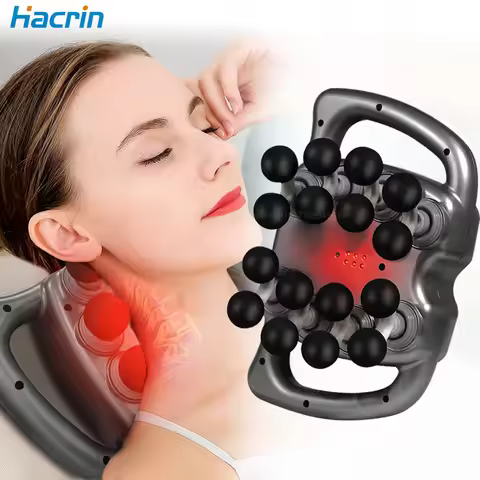 Fascia Gun Muscle Massager Gun High Frequency Waist Massage Machine Sixteen-head Body Shoulder Profe