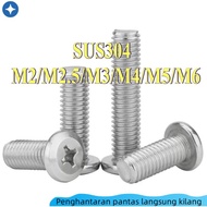 Screw 304 Chamfered Cross Screw, Furniture Screw M2/M2.5/M3/M4/M5/M6 * L3-120mm 【SYA】