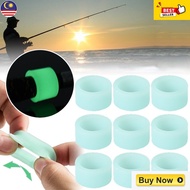 ZDD 1Pc Luminous Silicone Rod Stop Ring Fish Rod Handle Protective Case O-shaped Stop Ring Protector