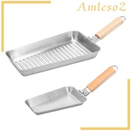 [Amleso2] Barbecue Grill Pan BBQ Cheese Melt Pan for Grilling Camping Roasting