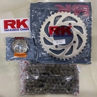 Genuine RK Takasago Chain Sirius Fi/Taurus Chain sprocket set