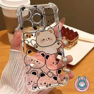 Cute Bear Phone Case For Samsung Galaxy A57 M36 S26 S25 Ultra Edge Plus FE F36 A27 A17 M17E F70E A07