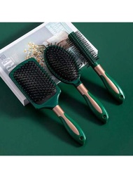 1只家庭捲髮梳,男女按摩墊刷,解決打結梳子,通風圓桶造型刷頭,適用於沙龍造型
