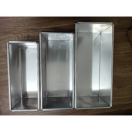 ALUMINIUM RECTANGULAR CAKE TIN 3PCS/SET(7'x3inch, 8'x3.5inch, 9'x4 inch)#ALUMINIUM CAKE TIN#READY ST