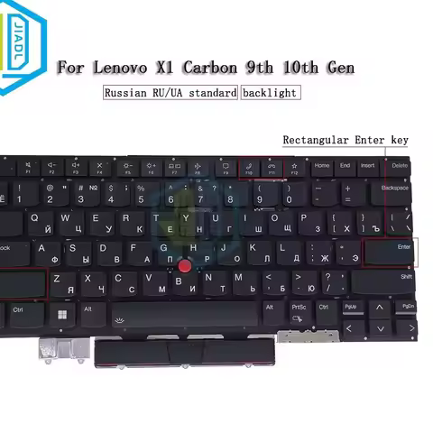 US RU NE Norwegian Backlit Trackpoint Keyboard For Lenovo ThinkPad X1 Carbon 9th 10th Gen 20XW 21CB 