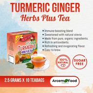 No Sugar Pure Organic Turmeric Tea Herbs Plus with Ginger, Lemongrass for Immune Support