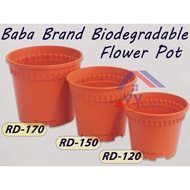 Baba 【RD-120/RD-150/RD-170】Romanesque Flower Pot/Plant Pot/Gardening Plastic Pot/Biodegradable Plast