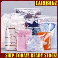 Transparent Zipper Bag Assorted Size Beg Zip Simpan Barang Baju Makanan 拉链袋