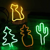 LED Neon Light Flamingo Cactus Rainbow Modeling Light ins Bedroom Decorative Light Night Light ins S