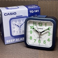[TimeYourTime] Casio Clock TQ-141-2D Traveler Small Size Blue White Analog Beeper Sound Alarm Table Clock TQ-141-2 TQ-141