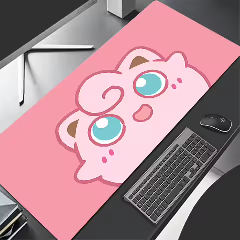 Mouse Pads Gaming Accessories PC Gamer XXL Anime P-pokemons Jigglypuff Computer Desk Mat Laptop Varm