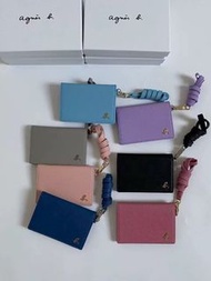 多色🔥 agnes b card holder wallet 十字紋牛皮卡包 證件牌 短銀包 男女通用 工作卡套
