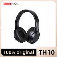 Lenovo หูฟังมีฮู้ดแบบครอบหูชุดหูฟังบลูทูธไร้สาย TH10ของแท้รองรับการเล่นเกมกีฬา Hi-Fi พร้อมไมโครโฟนหู