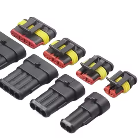 2P car connector AMP plug socket HID male and female connector, wire harness connector