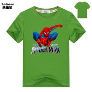 เสื้อยืดแขนสั้น Superman Spider-Man สำหรับเด็ก