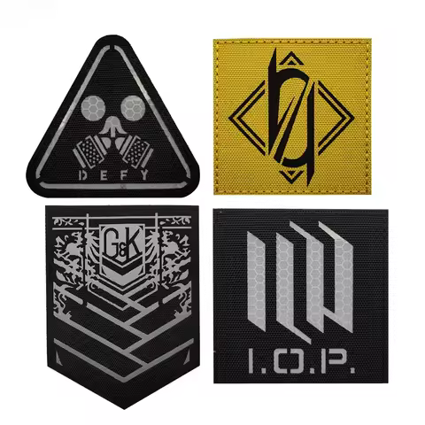 IR Girls Frontline Patches Reflective Defy 404 Squad IOP G&K Logo Anime Patch on Backpack Hook Loop 