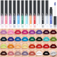 DUNUF 32 Colors Lipstick Matte Color Holding Lip Gloss Stage Makeup Lip Black Purple Makeup Lip Glos