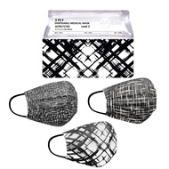 Black &amp; White | 3 ply Medeis Medical Mask | BFE 99% | CE/FDA/TYPE IIR EN14683 ASTM [LUX Collection]