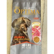 18kg Optima Puppy lamb and rice dog food