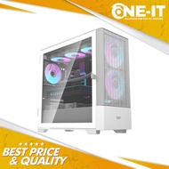 Darkflash DK415M M-ATX PC Case White Computer Tempered Glass Casing
