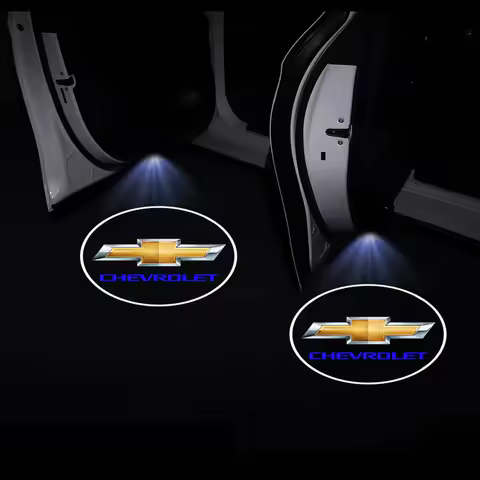 LED Car Door Welcome Light Decoration Light Car Badge logo For Chevrolet Onix Cruze Silverado Impala